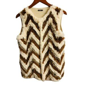 J MCLAUGHLIN Women's Vest with Rabbit Fur & Merino Wool Size Small